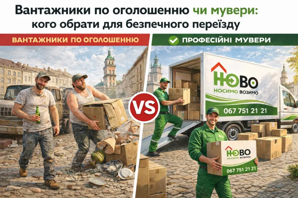 вантажники по оголошенню чи мувери для переїзду
