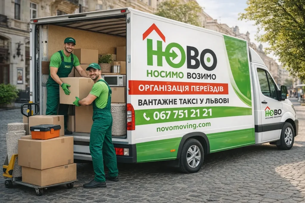 Вантажне таксі у Львові з вантажниками для перевезення меблів і речей