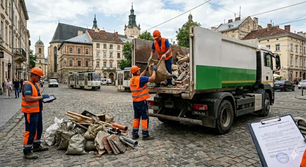вивезення будівельного сміття та хламу у Львові
