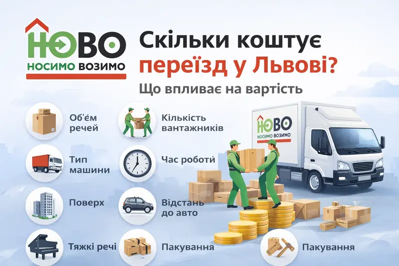 Ціна переїзду у Львові: основні фактори вартості вантажних перевезень і послуг вантажників